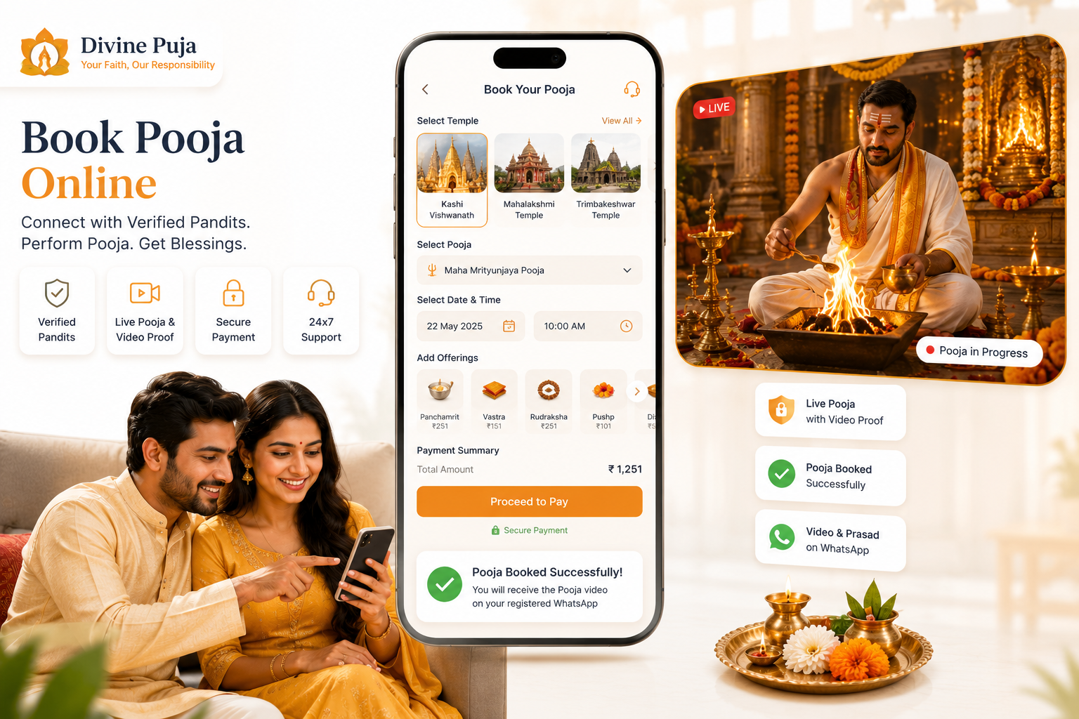 Free Manglik calculator, gun milan and aaj ka panchang on the Anant Pooja online puja booking platform