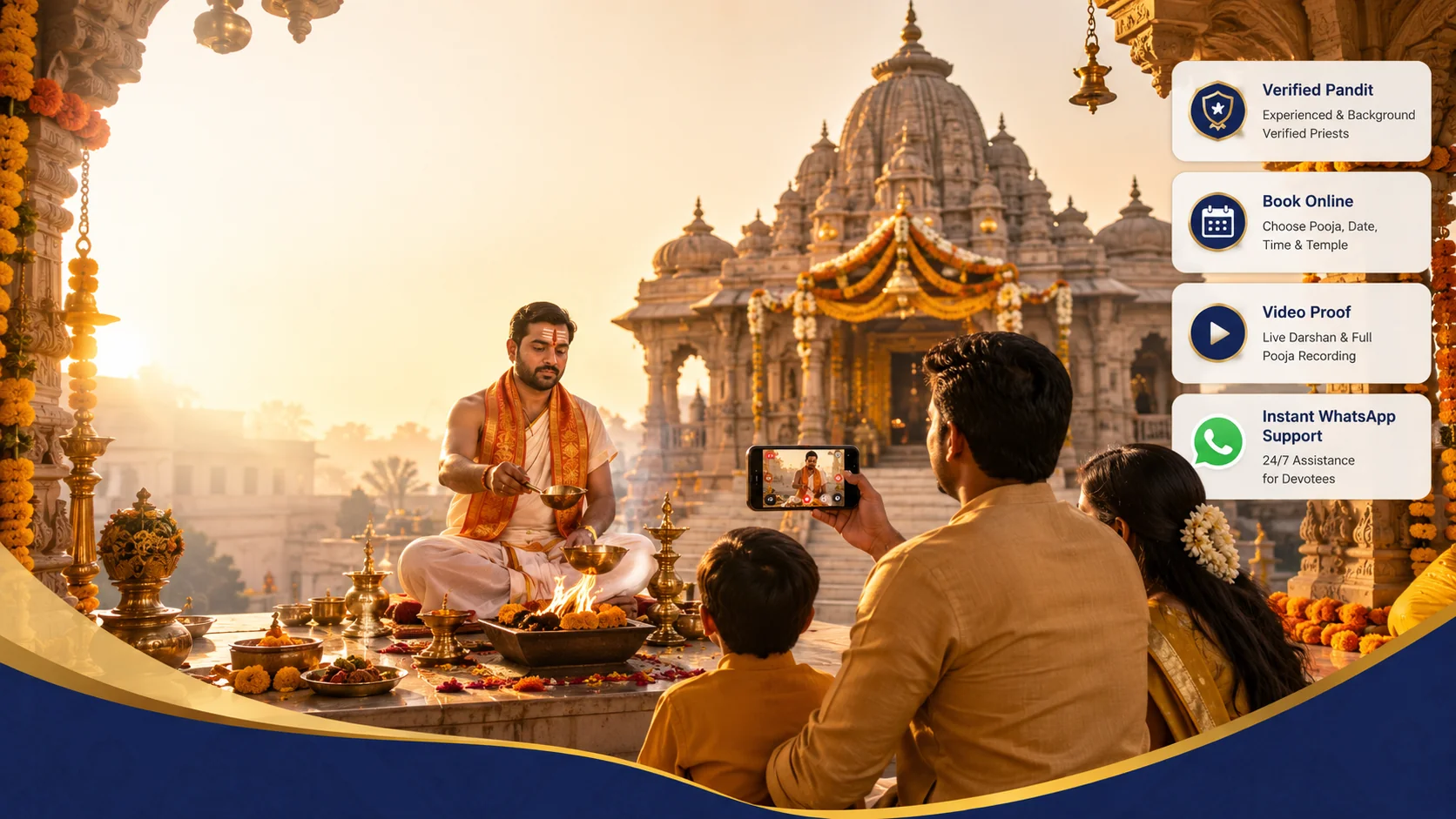 Live video proof of your puja — HD recording, photos and Sankalp details shared after the ritual