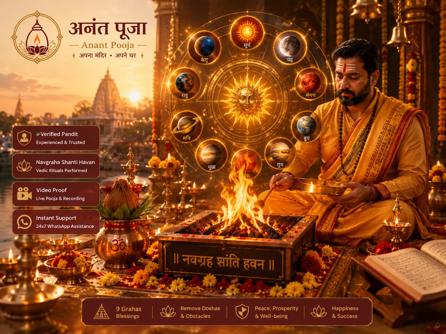 Havan performed for Kaal Sarp Dosh Nivaran Puja